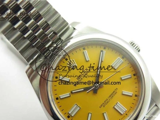 MiroTime 0429 BestValue Oyster Perpetual 41mm 124300 BP Maker Best Edition Yellow Dial on SS Jubilee Bracelet A 2642
